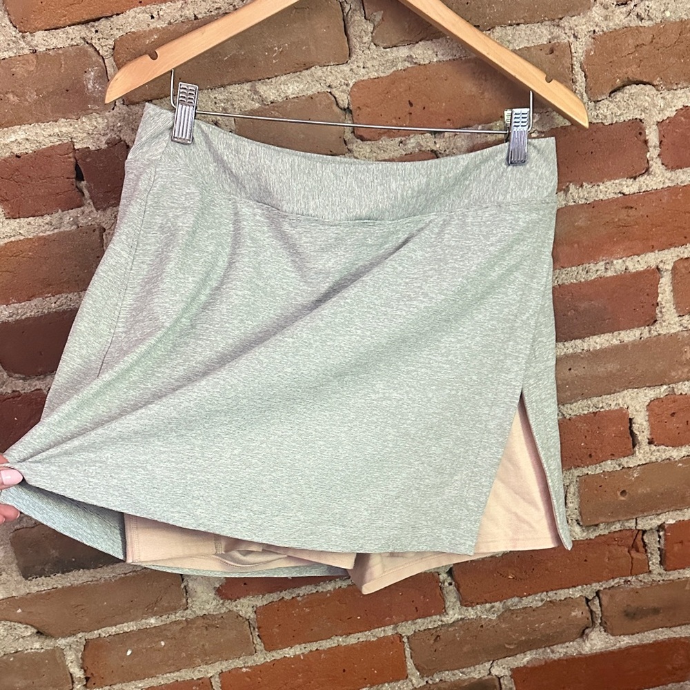 Outdoor Voices Active Skort Light Gray and Pink